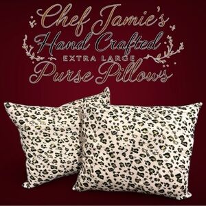 Purse Pillows Chef Jamie’s Hand Crafted Extra Large New set of 2 18x20 ish